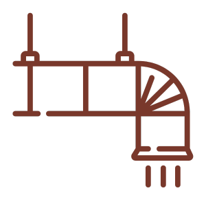 Air Duct Brown Icon