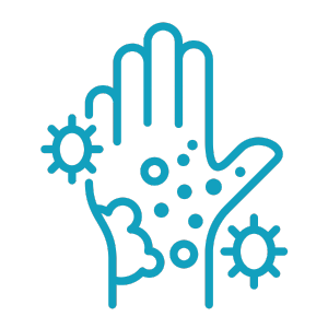 Hand Allergy Blue Icon