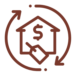 Property Resale Brown Icon