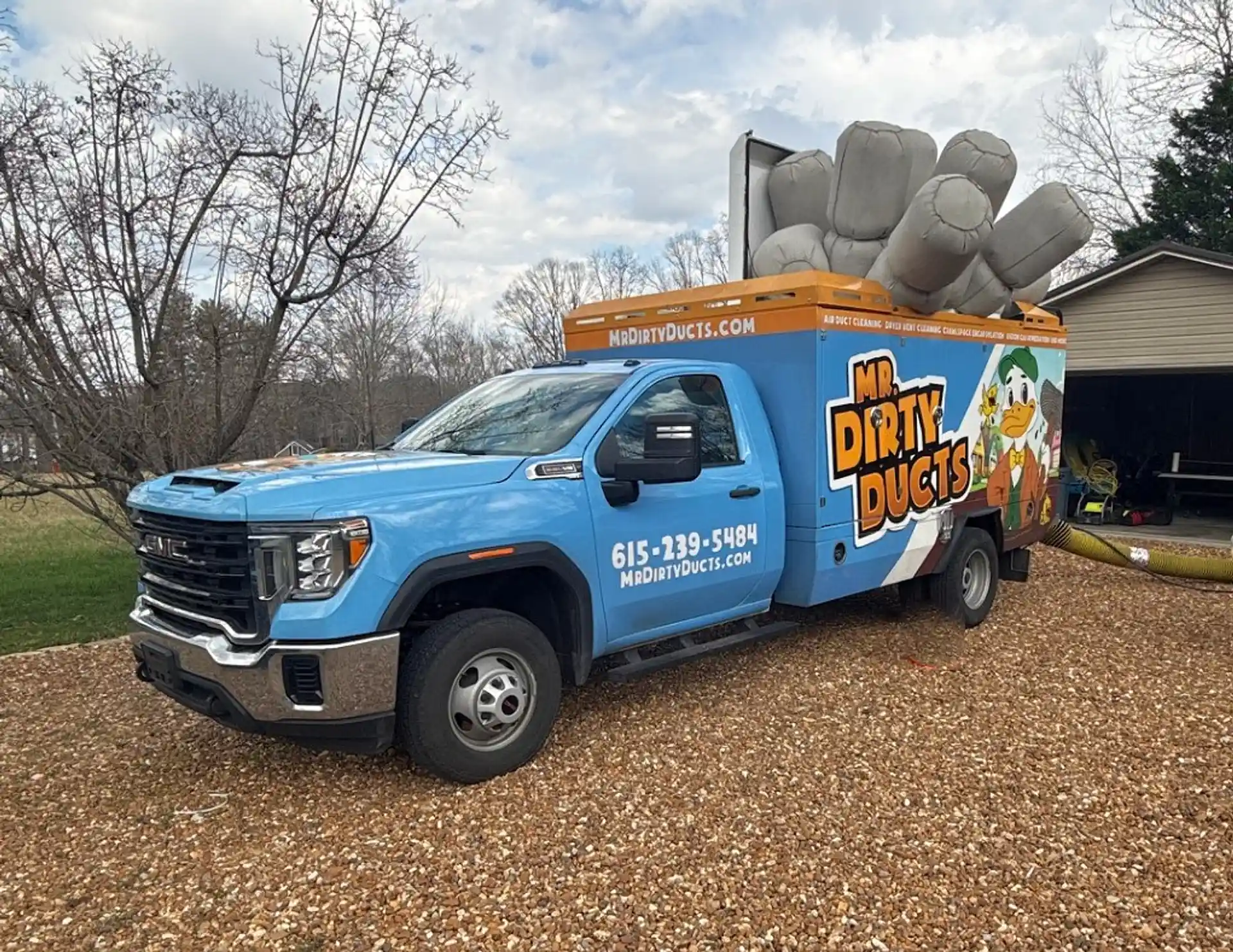 Mr. Dirty Ducts branded service truck