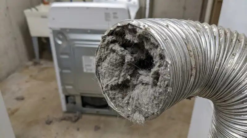 Cleaning a residential dryer vent to remove lint and debris