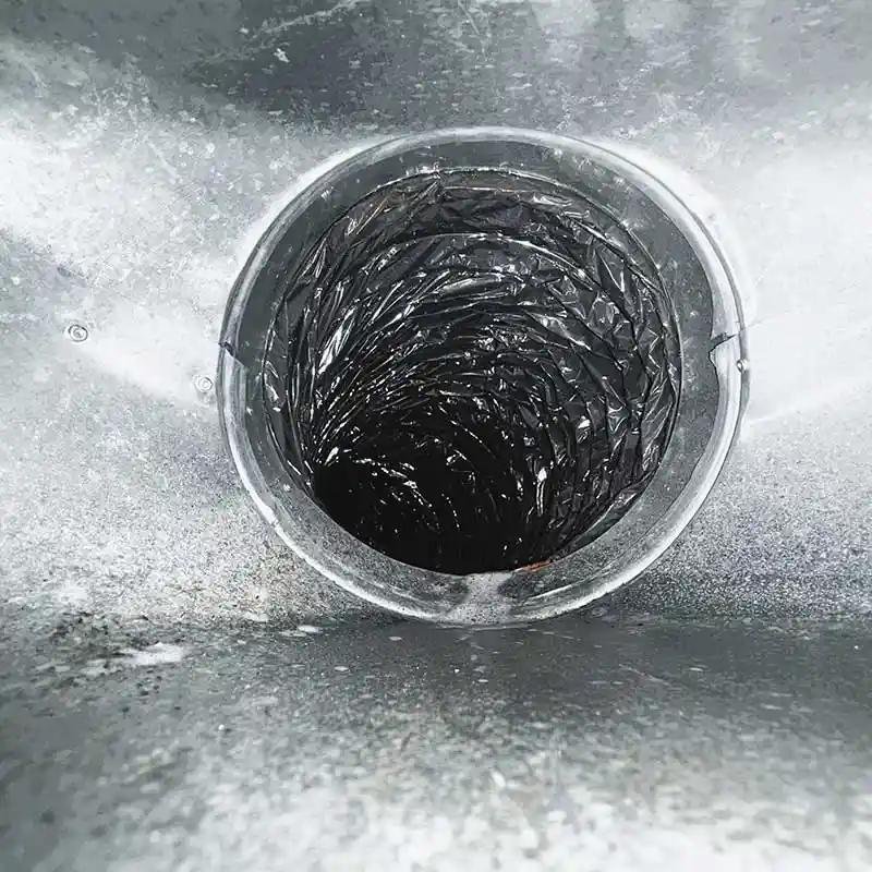 Clean air duct after professional cleaning